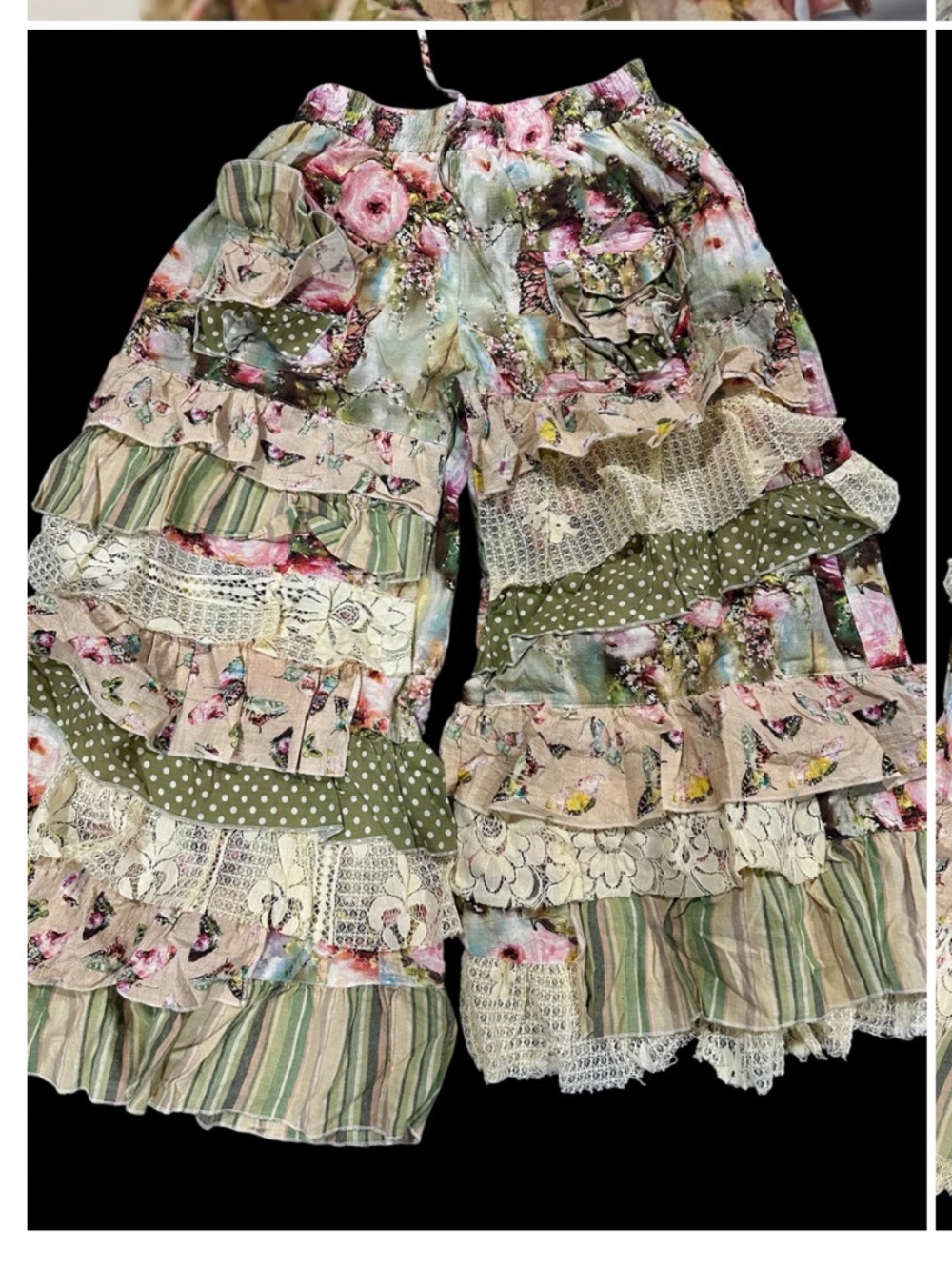 ❤️ A RARE BIRD “ BUTTERFLY RUFFLE “ A RARE BIRD RUFFLE PANT 38 - Picture 7 of 8